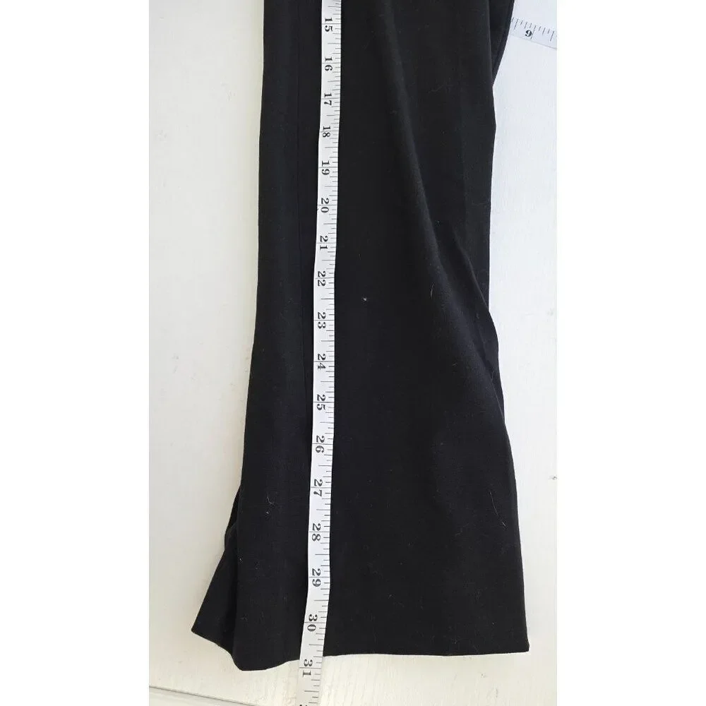 Larry Levine Stretch Size 12 Black Trousers - Picture 3 of 7
